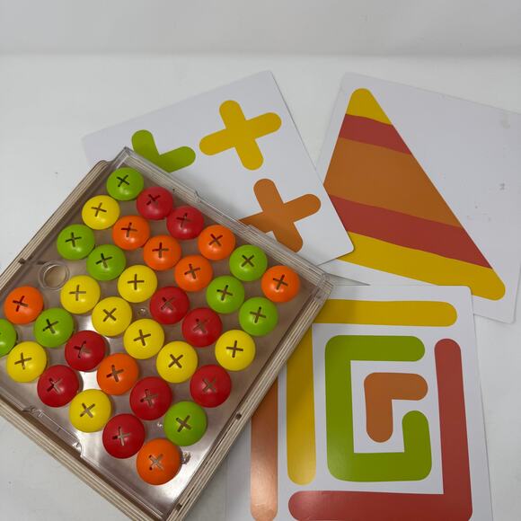 Lovevery Mosaic Button Board Wooden Montessori Toy - Picture 3 of 7